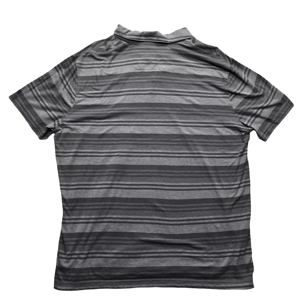 Banana Republic Vintage Stripe Polo Shirt Gray Men’s XL‎